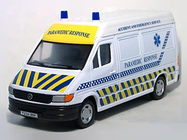 Mercedes-Benz Sprinter Van, Ambulance, Hongwell, Cararama, 1:43